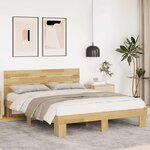 vidaXL Cadre de lit avec tête de lit sans matelas 140x190 cm