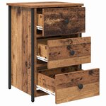 vidaXL Cabinet de chevet avec tiroir Marron Bois Recyclé Solide