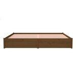 vidaXL Cadre de lit sans matelas marron miel bois massif 200x200 cm