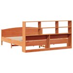 vidaXL Lit bibliothèque sans matelas cire marron 180x200 cm pin massif