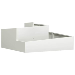 vidaXL Cache-pot de jardin Blanc 100 x 100 x 50 cm Acier