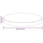 vidaXL Plateau de table Marron Clair Ø 30 x 2 5 cm