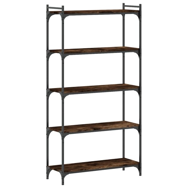 vidaXL Bibliothèque 5 niveaux chêne fumé 80x30x154cm bois d'ingénierie
