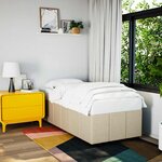vidaXL Cadre de lit sans matelas crème 100x200 cm tissu