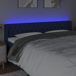 vidaXL Tête de lit à LED Bleu 203x16x78/88 cm Tissu
