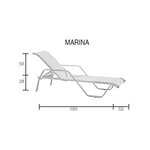 Bain de soleil en aluminium marina (lot de 2)