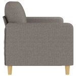 vidaXL Canapé à 3 places Taupe 180 cm Tissu