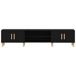 Meuble TV vidaXL Noir Chêne 180x31 5x40 cm Bois d'ingénierie