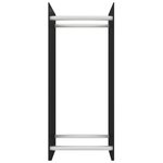 vidaXL Portant de bois de chauffage Noir 40x35x100 cm Verre trempé