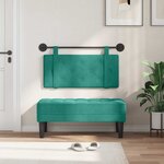 vidaXL Tête de lit suspendue Turquoise Velours