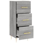 vidaXL Buffet Sonoma gris 34 5x34x90 cm Bois d'ingénierie