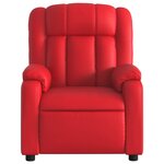 vidaXL Fauteuil de massage inclinable rouge similicuir