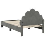 vidaXL Cadre de lit pour enfants avec tête de lit Gris foncé Velours