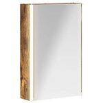 vidaXL Armoire Miroir de Salle de Bain Chêne fumé 33 x 11 5 x 50 cm