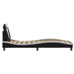 vidaXL Cadre de lit Viana sans matelas noir et blanc 90x200 cm similicuir
