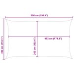 vidaXL Voile d'ombre Bleu et Blanc 5 x 3 m 100   polyester Oxford