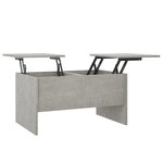 vidaXL Table basse gris béton 80x50x42 5 cm bois d'ingénierie
