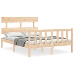 vidaXL Cadre de lit sans matelas 140x190 cm bois de pin massif