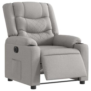 vidaXL Fauteuil inclinable électrique gris nuage tissu