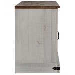 VidaXL Meuble TV HALDEN 2 portes coulissantes blanc 150x40x60 cm