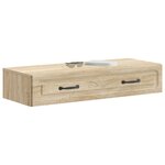 vidaXL Table d'appoint murale Chêne Sonoma 87 5 x 34 5 x 17 cm