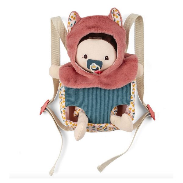 Poupee Jeanne et porte bebe - Poupee en tissu