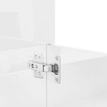 vidaXL Ensemble de meubles de salle de bain 3 Pièces blanc brillant
