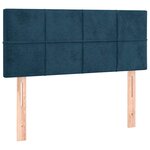 vidaXL Sommier à lattes de lit avec matelas LED Bleu foncé 120x200 cm