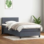 vidaXL Sommier à lattes de lit et matelas gris foncé 80x220 cm velours