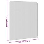vidaXL Moustiquaire magnétique pour fenêtres blanc 100x120 cm