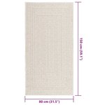 vidaXL Tapis ZIZUR crème 80x150 cm aspect de jute intérieur extérieur