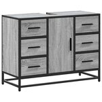 vidaXL Armoire lavabo de salle de bain sonoma gris bois d'ingénierie