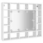 vidaXL Armoire de miroir avec LED Blanc 91x15x76 5 cm