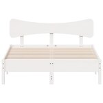 vidaXL Cadre de lit sans matelas blanc 140x200 cm bois de pin massif