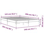 vidaXL Cadre de lit sans matelas chêne sonoma 140x200 cm