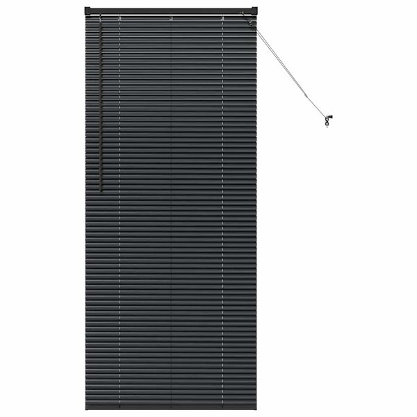 vidaXL Store de Fenêtre avec des rideaux Autre Noir 80 x 130 cm Aluminium