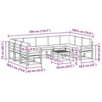 vidaXL Ensemble de canapés d'extérieur 10 Pièces Naturel et Beige