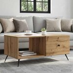 vidaXL Table basse Chêne artisanal 90 x 50 x 40 cm Bois d'ingénierie