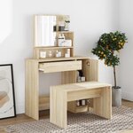 vidaXL Ensemble de coiffeuse Chêne Sonoma 86 5x35x136 cm