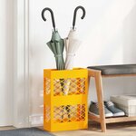vidaXL Porte-parapluie jaune moutarde 28 x 12 x 41 cm Métal