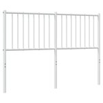 vidaXL Tête de lit de remplacement métal blanc 135 cm