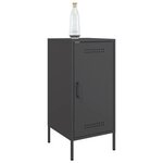 vidaXL Buffets 2 Pièces noir 36x39x79 cm acier laminé à froid