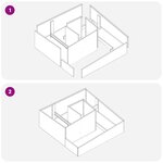 vidaXL Pots & Jardinières Blanc Plastique Moyen