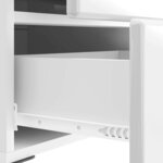 vidaXL Cabinet de chevet 2 Pièces Blanc brillant 43 x 34 5 x 47 5 cm