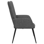 vidaXL Chaise de relaxation Gris foncé Tissu