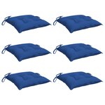 vidaXL Coussins de palette lot de 6 bleu 50x50x7 cm tissu oxford