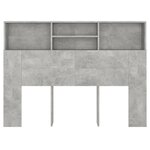 vidaXL Armoire de tête de lit Gris béton 140x19x103 5 cm