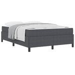 vidaXL Cadre de lit avec matelas Gris foncé 160 x 200 cm tissu