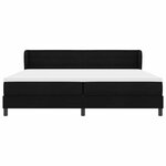 vidaXL Lit boxspring avec matelas avec matelas Noir 200 x 200 cm tissu
