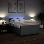 vidaXL Sommier à lattes de lit avec matelas Gris foncé 160x200cm Tissu